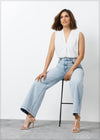 Wide Leg Moon Wash Jean - Short Length - 010624