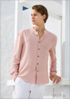 Chinese Collar Long Sleeve Shirt - 200224