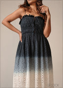 Dip Dyed Cutlawn Dress - 190326