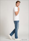 Light Wash Straight Leg Jean - Long Length - 170624D