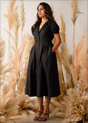 Shirt Collar Button Down Dress - 240626