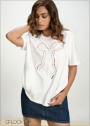 Cutwork Embroidered Tee - 130826