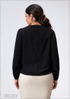 V-Neck Long Sleeve Top - 020625