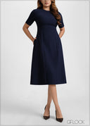 Short Sleeved Midi Dress - 051026