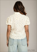 Collared Printed Top - 301026