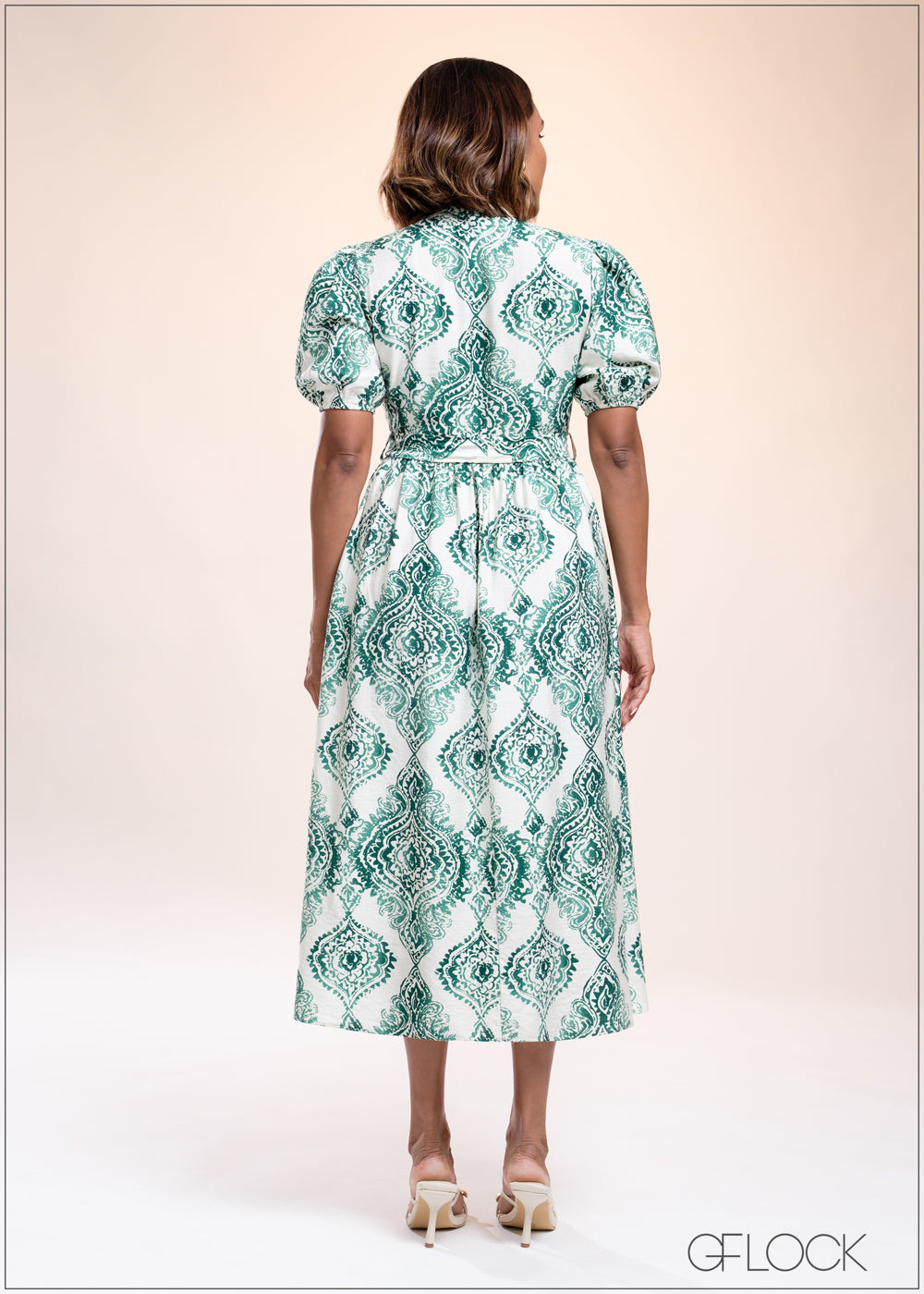 Printed Shirt Dress - 040825