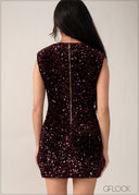 Shoulder Detail Mini Dress - 261225E