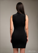 Ruch Detailed High Neck Mini Dress - 080925