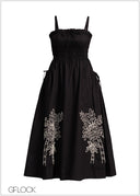 Embroidered Midi Dress - 231225