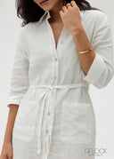 Rainline Linen Shirt Dress - 171026