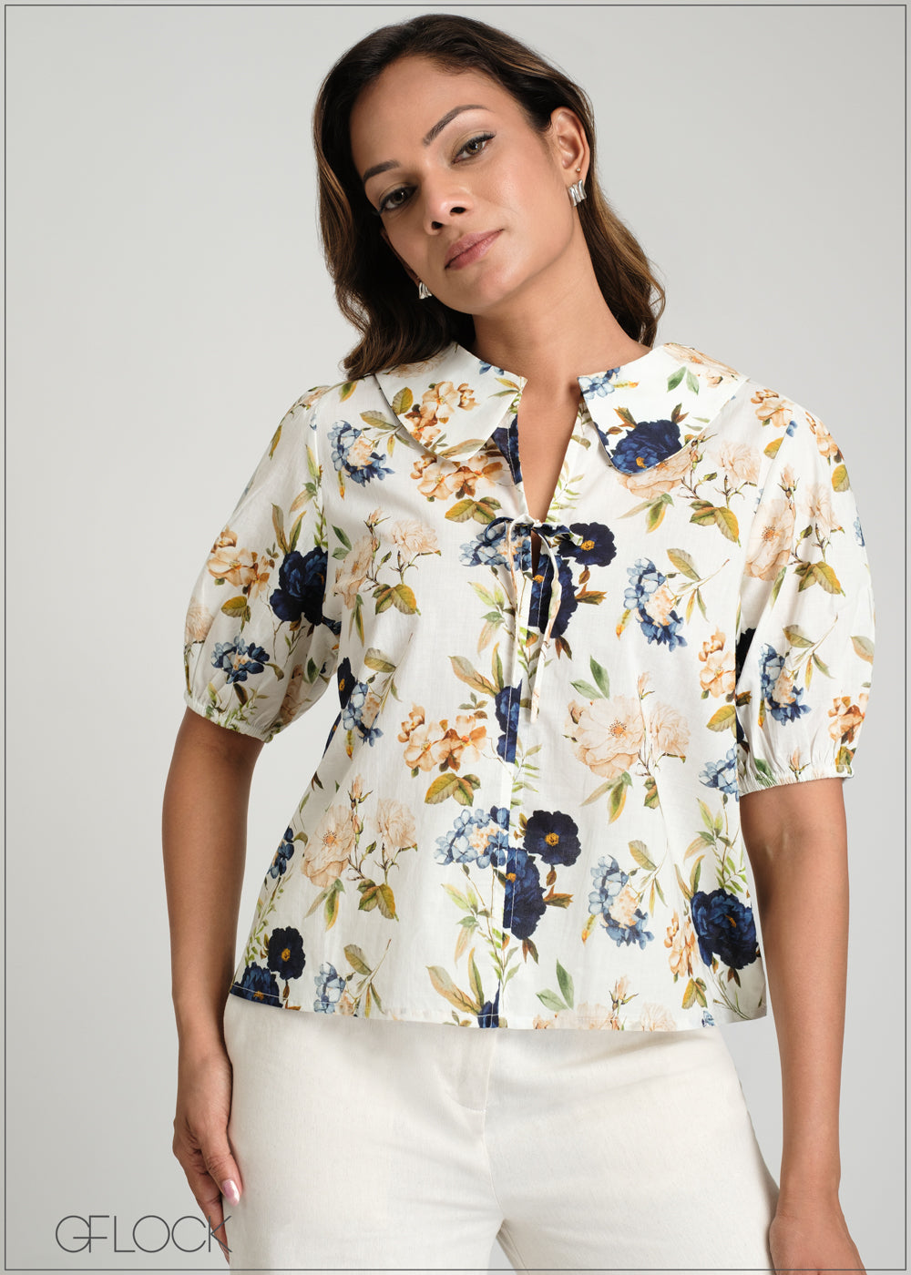 Platter Collared Blouse - 100425I