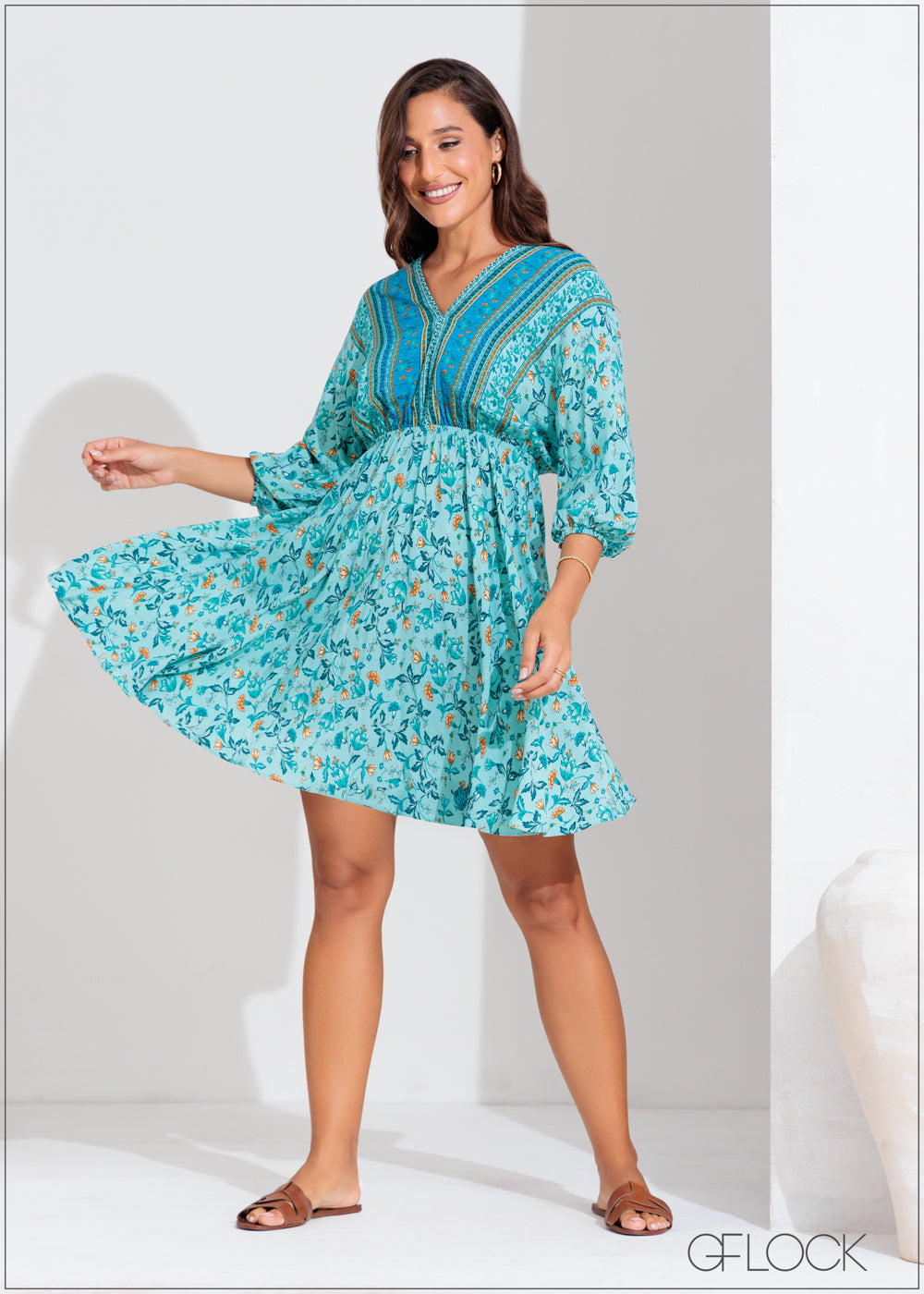 Boho Mini Dress - 070125