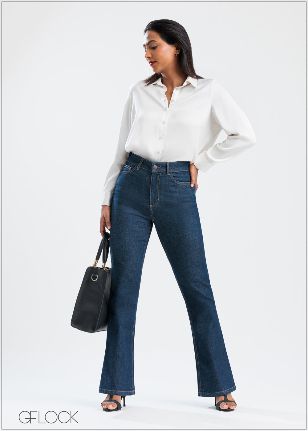 Dark Blue Flare Jean - Long Length - 250625