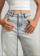 Wide Leg Moon Wash Jean - Long Length - 120426