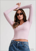 Long Sleeve Lace Detailed Top - 170826