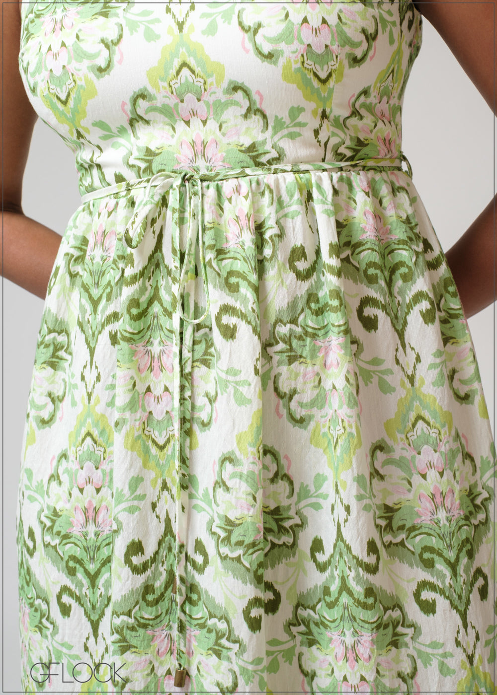 Border Printed Maxi Dress - 230625