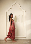 Ajrakh Handprinted Boho Maxi Dress - 070226