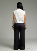 Button Down Linen Top - 271026