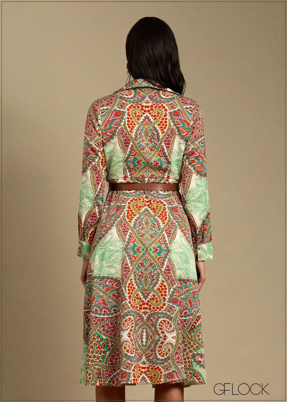 A-Line Midi Shirt Dress - 240925