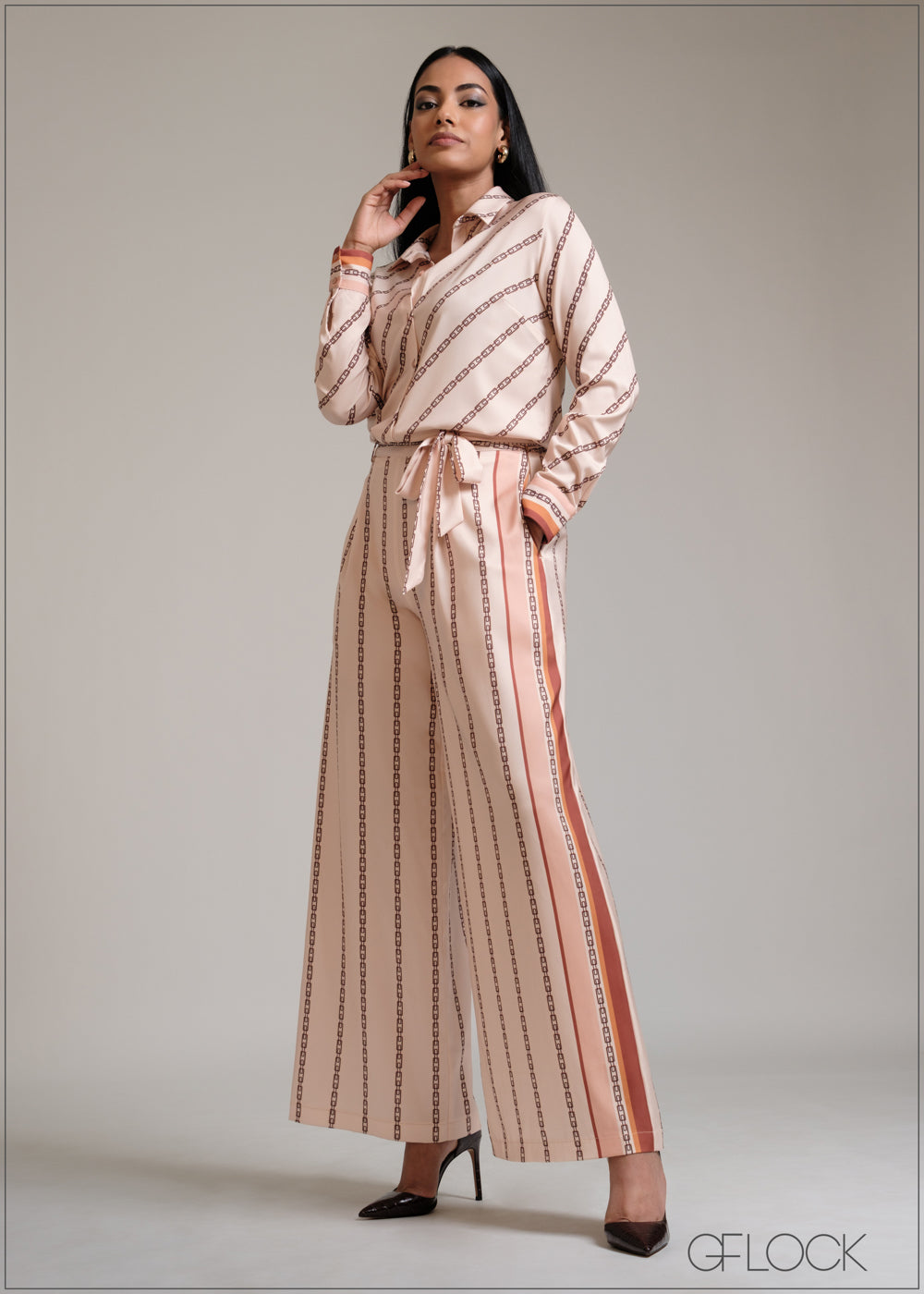 Printed Long Sleeve Shirt - 311025