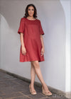 Linen Shift Dress - 021023