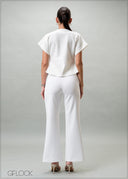 High Waist Bootleg Pant - 150825
