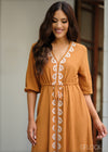 Embroidered Midi Dress - 220923