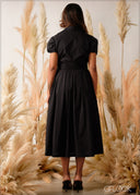 Shirt Collar Button Down Dress - 240626