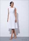 Crew Neck Sleeveless Midi Dress - 120523