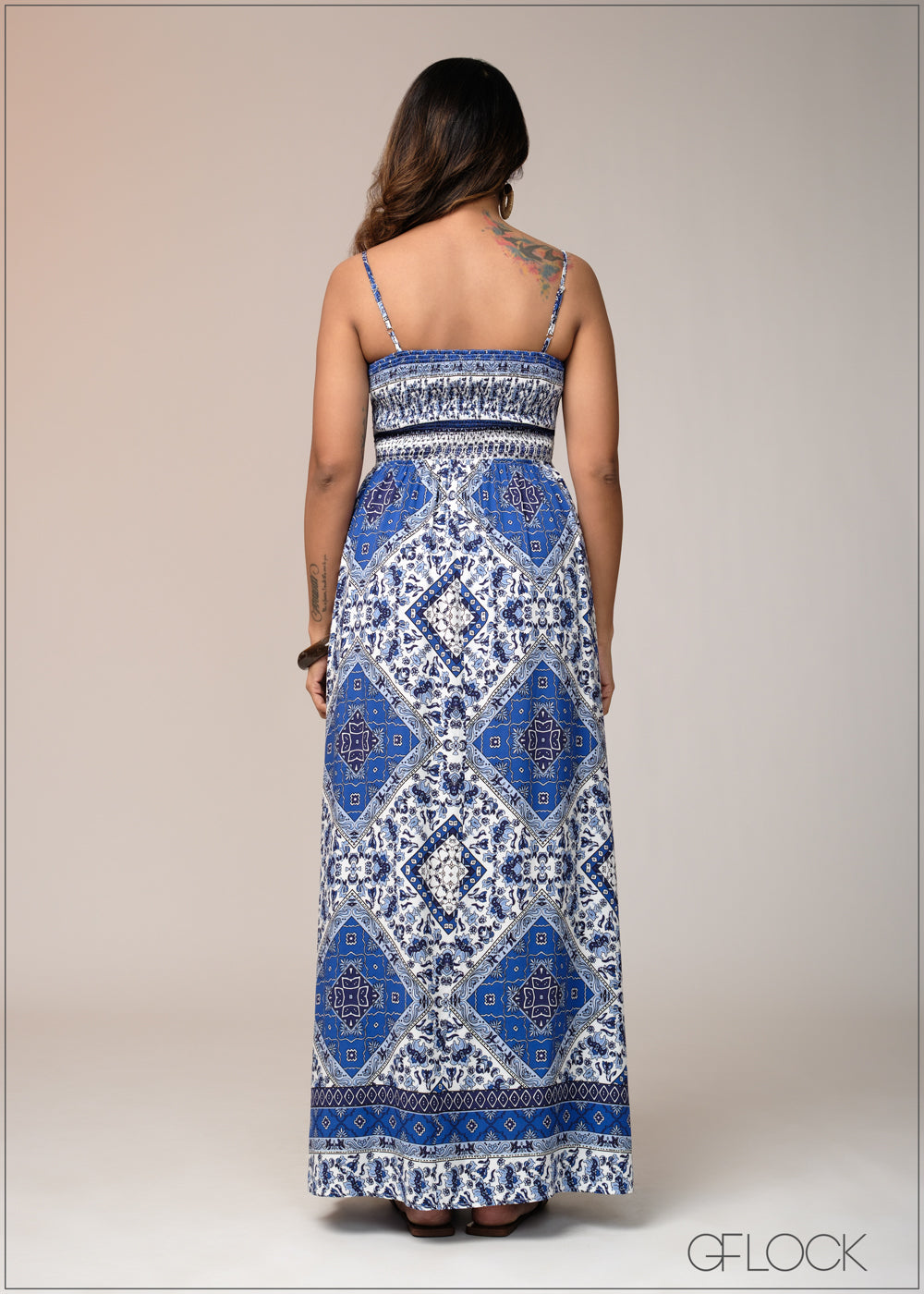 Smocked Strappy Dress - 031125