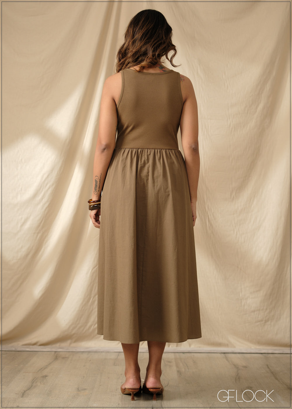 High Waist Two Tone Dress - 290925