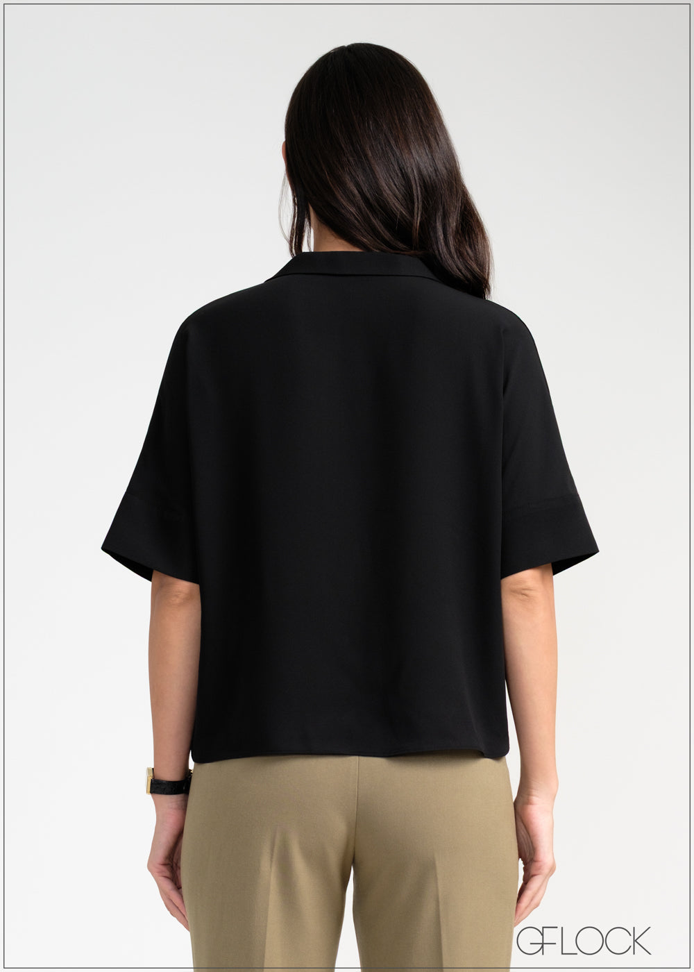Short Sleeve Collared Top - 050925