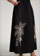 Embroidered Midi Dress - 231225