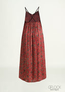 Ajrakh Handprinted Boho Maxi Dress - 070226