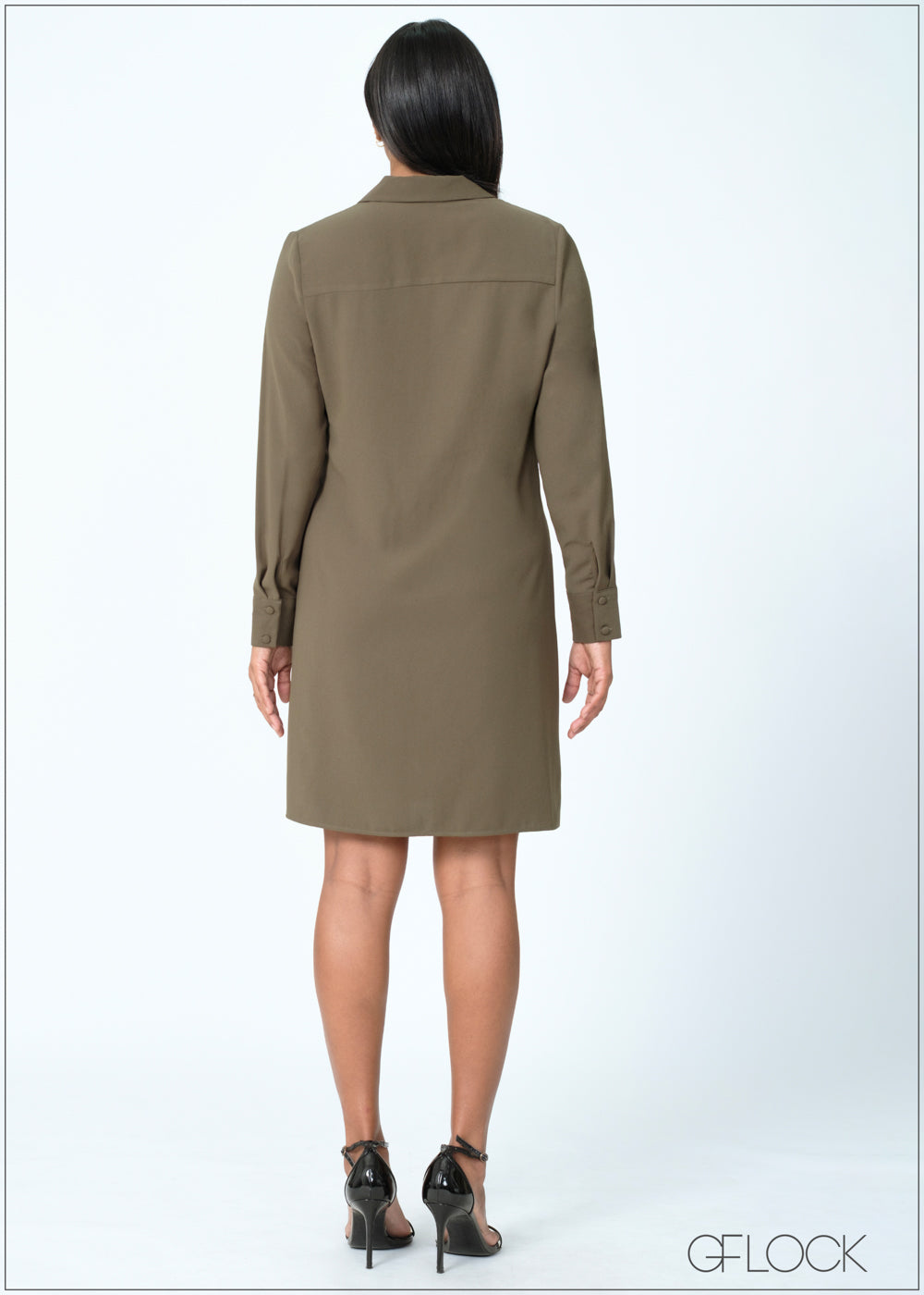 Long Sleeve Shirt Dress - 200625