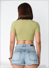 Ribbed Crop Tee - 220124