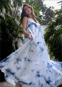 Tie Dye Strappy Maxi Dress - 280325