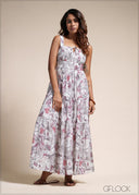 Pin Tuck Detailed Maxi Dress - 110526