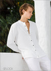 Chinese Collar Long Sleeve Shirt - 200224