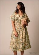 Collar Detail Midi Dress - 270326