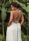 Back Open Polka Dot Dress - 150925