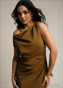 One Shoulder Maxi Dress - 231026