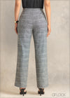 Wide Leg Tweed Pant - 241123