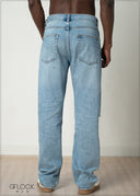 Ripped Straight Leg Jean - Long Length - 281026