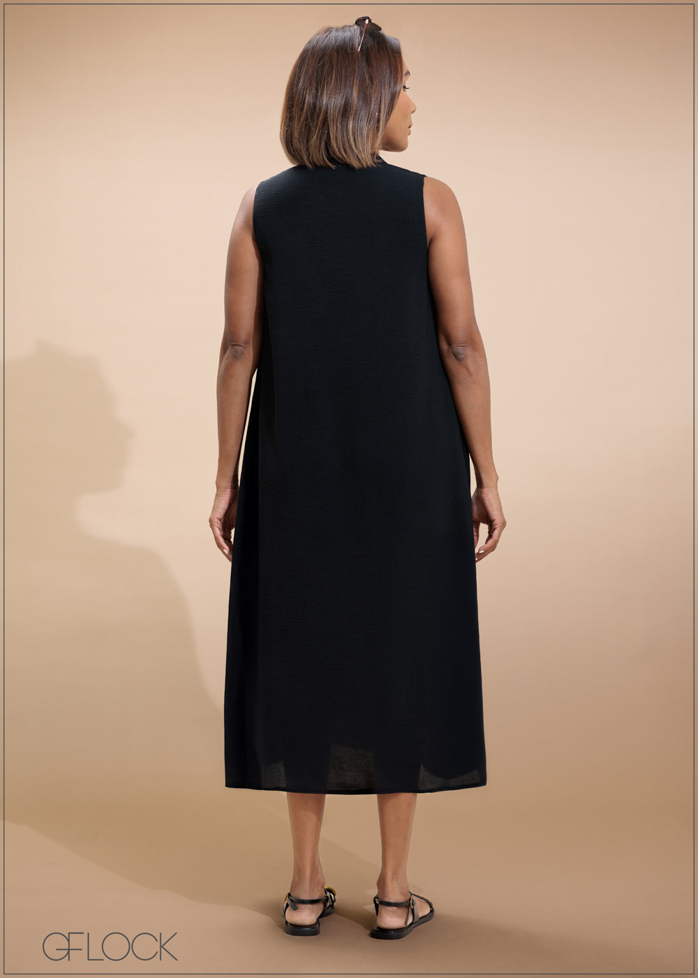 Embroidered Midi Dress - 230725