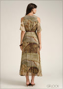 Pleated Maxi Dress - 110526