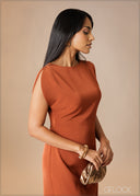 Petal Sleeve Midi Dress - 180926