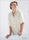 Striped Revere Collar Shirt - 280324 - 01