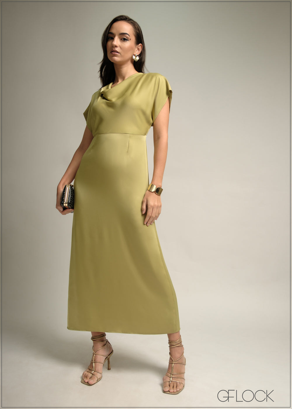 Cowl Neck Maxi Dress - 220825