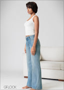Mid Wash Bootcut Jean - Long Length - 230926D
